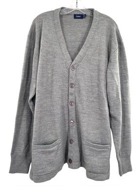 Parker Gray Knit Long Oversized Cardigan Sweater Mr. Rogers XXL